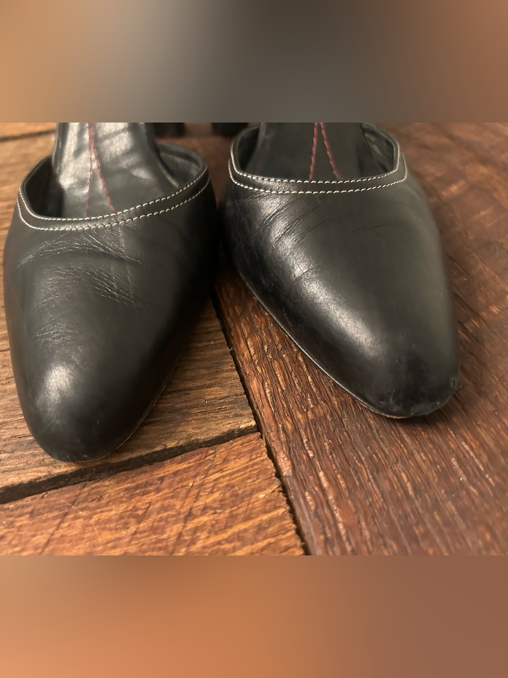 Kate Spade Vintage-Style New York heels -classic black leather pump - Picture 5 of 13